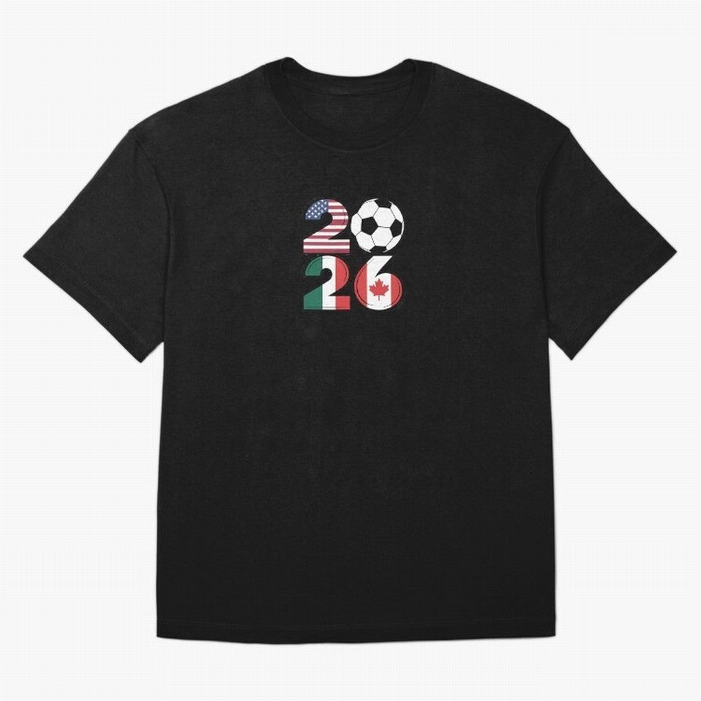 2026 soccer logo Classic T-Shirt Fuel Global Football Passion for FIFA World Cup 2026 Group Stage, with Messi, England, France and Netherlands, Vintage Soccer Flavor, Modern Football Stars, National Flags and Final Night Emotion; Created for Match