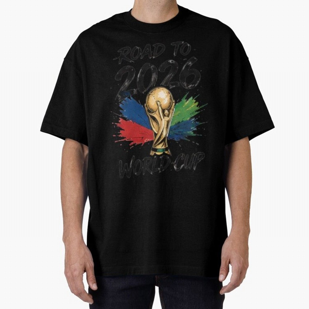 Road To 2026 World Cup Football Graphic Tee Classic T-Shirt Bring Champion Energy into Global Football Passion for FIFA World Cup 2026 Group Stage, Driven by Cristiano Ronaldo, Spain, Classic Soccer Heritage, Championship Pressure, Fan Loyalty and