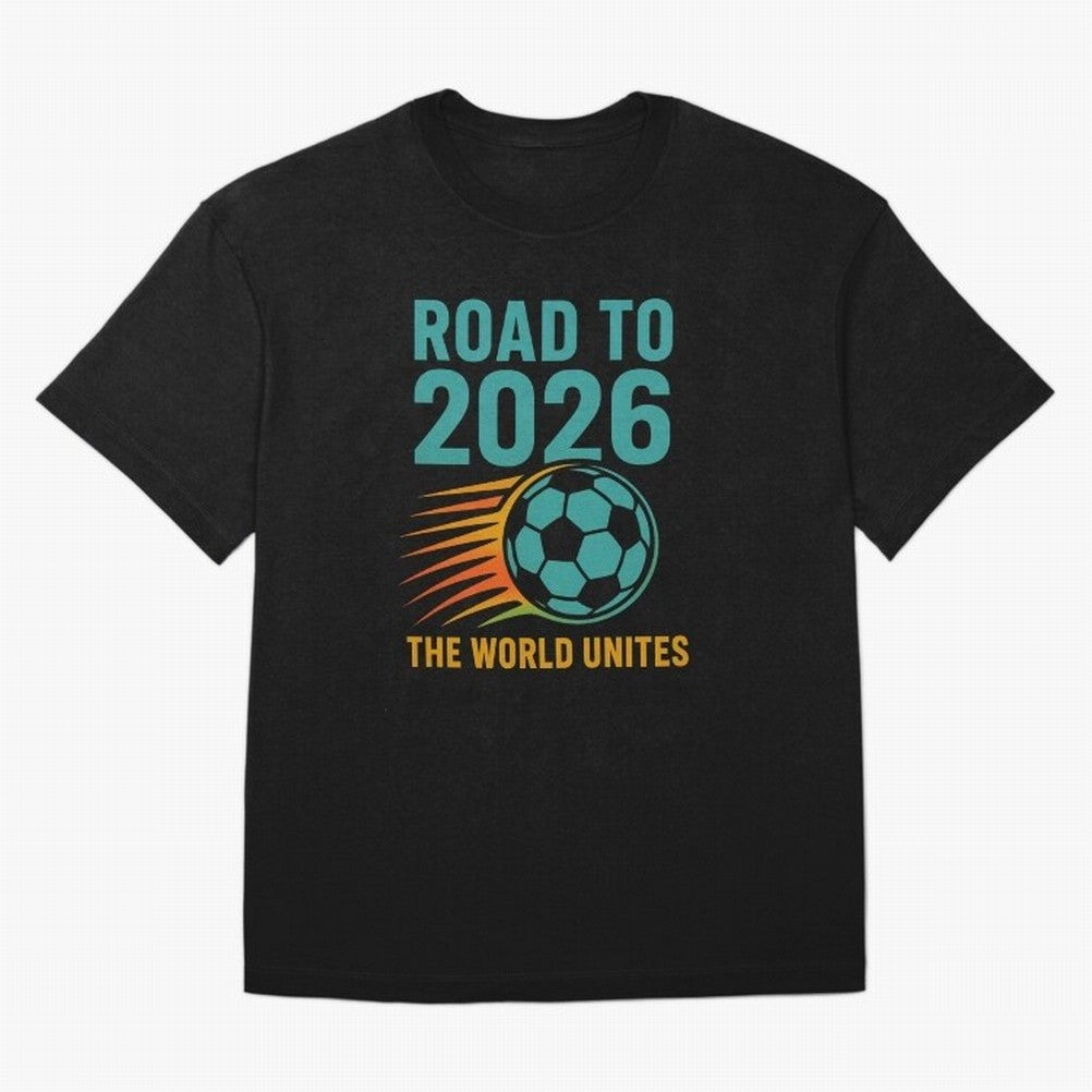 The World Unites Classic T-Shirt Bring Retro Soccer Energy to FIFA World Cup 2026 Group Stage Spirit, Highlighting Brazil, Messi, Neymar and Mbappe, Tournament Hype, Historic Matchups, Family Viewing Parties and Global Sports Pride; Ideal for
