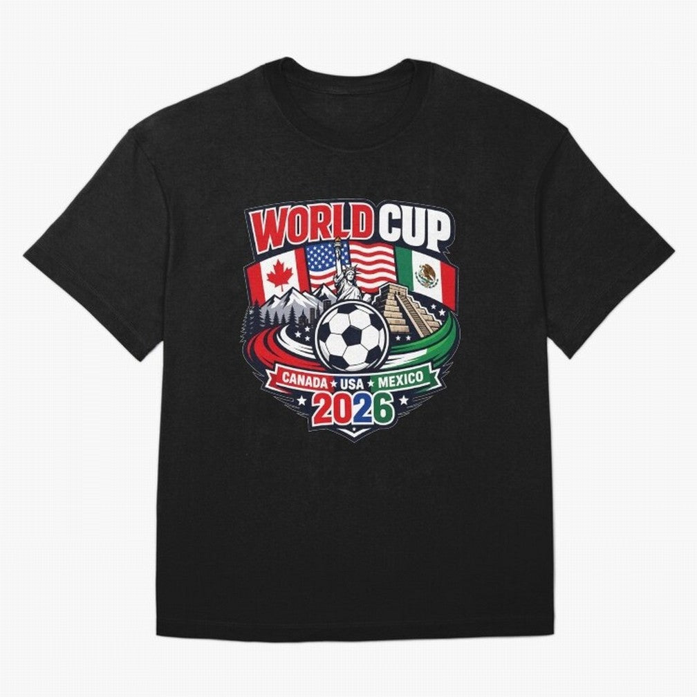 FIFA World Cup 2026 Classic T-Shirt Back Your Heroes with Match Day Hype around FIFA World Cup 2026 Group Stage, Haaland and Mbappe, Brazil, Portugal and Argentina, Football History, Final Match Energy, Crowd Noise and Once in a Lifetime Moments;