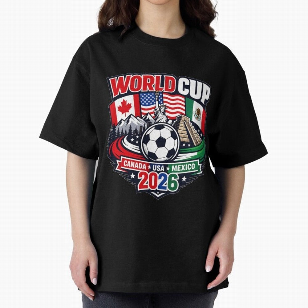 FIFA World Cup 2026 Classic T-Shirt Back Your Heroes with Match Day Hype around FIFA World Cup 2026 Group Stage, Haaland and Mbappe, Brazil, Portugal and Argentina, Football History, Final Match Energy, Crowd Noise and Once in a Lifetime Moments;