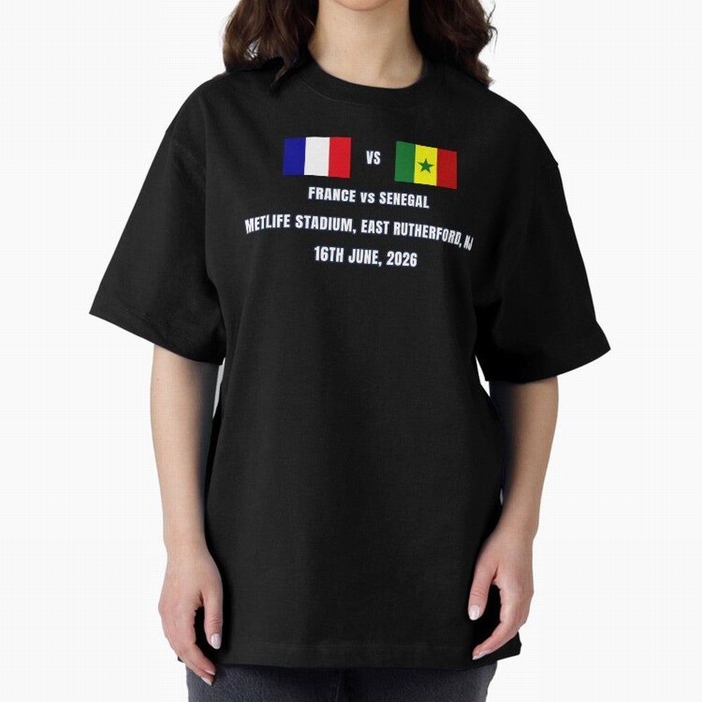 France vs Senegal 16 June 2026 ¨C Football Match Design East Rutherford Classic T-Shirt Fuel the FIFA World Cup 2026 Journey through Messi, Neymar and Mbappe Highlights, Spain Pride, Game Day Rituals, Football Legends, Country Pride and the Road to