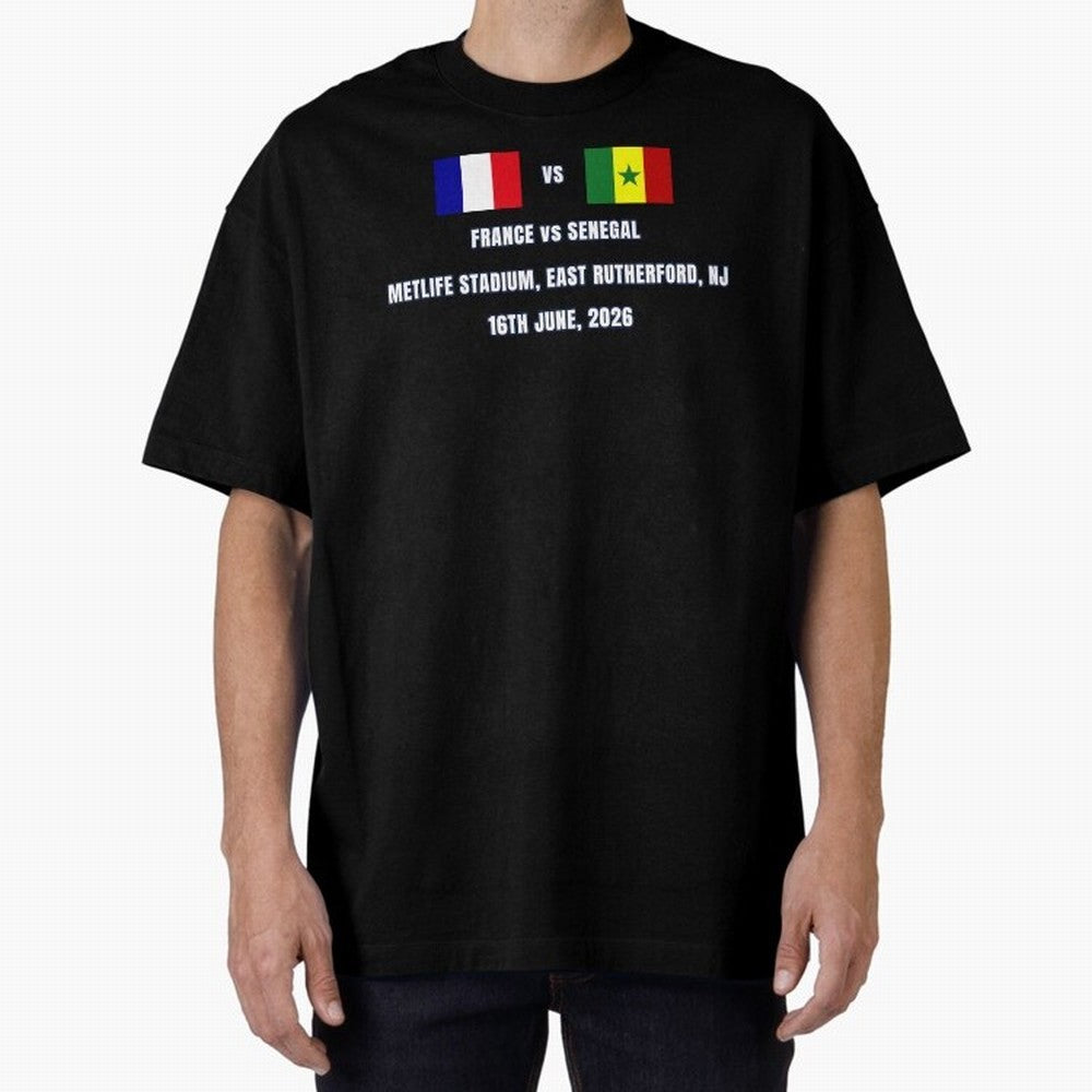 France vs Senegal 16 June 2026 ¨C Football Match Design East Rutherford Classic T-Shirt Fuel the FIFA World Cup 2026 Journey through Messi, Neymar and Mbappe Highlights, Spain Pride, Game Day Rituals, Football Legends, Country Pride and the Road to