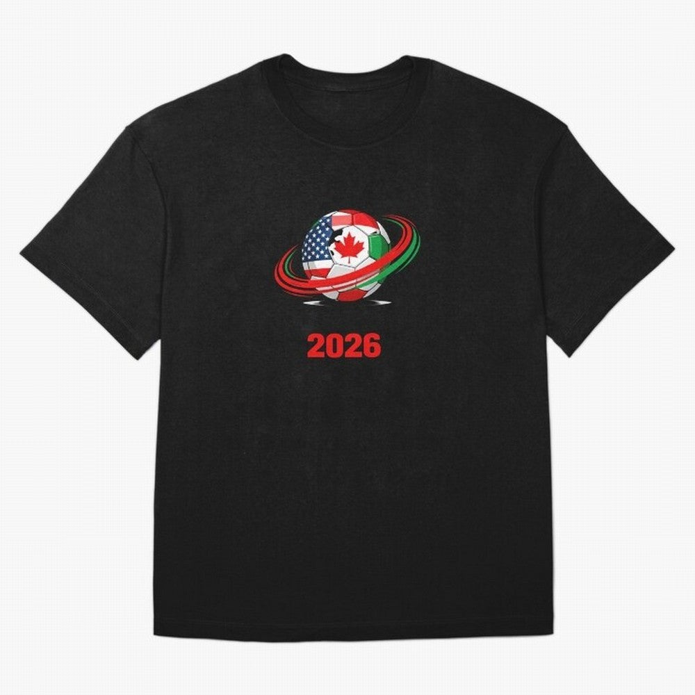 World Cup 2026, Soccer Ball, USA Canada Mexico Football Classic T-Shirt Back Your Heroes with FIFA World Cup 2026 Group Stage Made for Messi, Neymar and Mbappe, Spain and Netherlands Energy, Goal Celebration Energy, Supporter Heritage, Football