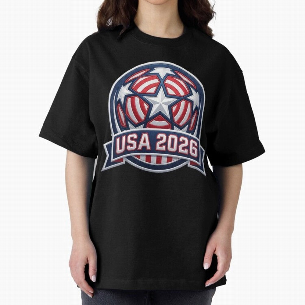 USA 2026 World Cup T-Shirt - Star Spangled Soccer Design - American Host Fan Tee Classic T-Shirt Honor the Football Icons of the FIFA World Cup 2026 Group Stage Journey through Neymar, Haaland and Cristiano Ronaldo Highlights, Argentina, France and