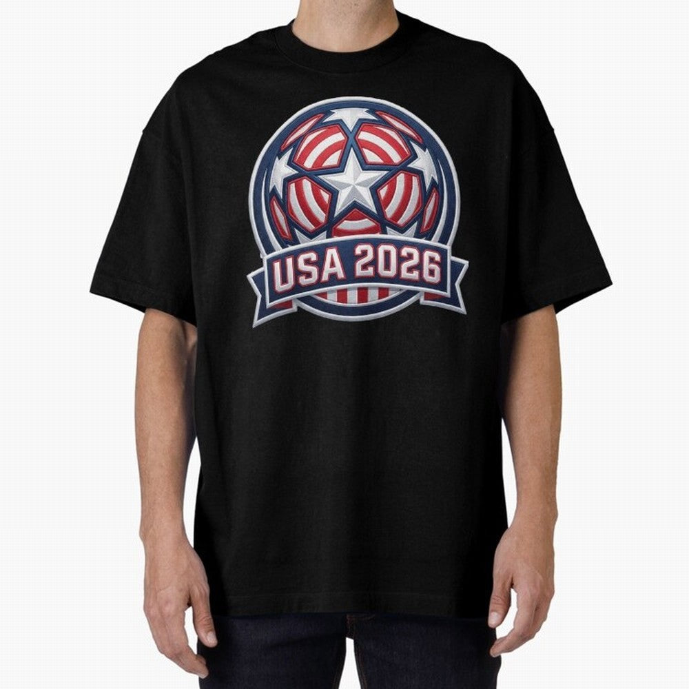 USA 2026 World Cup T-Shirt - Star Spangled Soccer Design - American Host Fan Tee Classic T-Shirt Honor the Football Icons of the FIFA World Cup 2026 Group Stage Journey through Neymar, Haaland and Cristiano Ronaldo Highlights, Argentina, France and