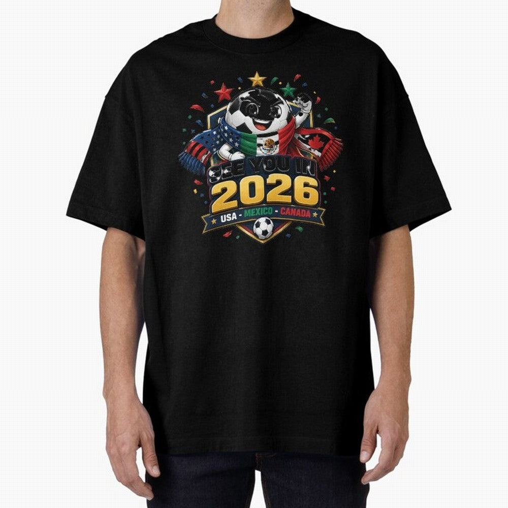 See You in 2026 USA Mexico Canada Soccer Mascot Classic T-Shirt Honor the Beautiful Game during FIFA World Cup 2026 Group Stage Spirit, Celebrating Spain, CR7, Goal Celebration Energy, Supporter Heritage, Football Icons and Worldwide Tournament