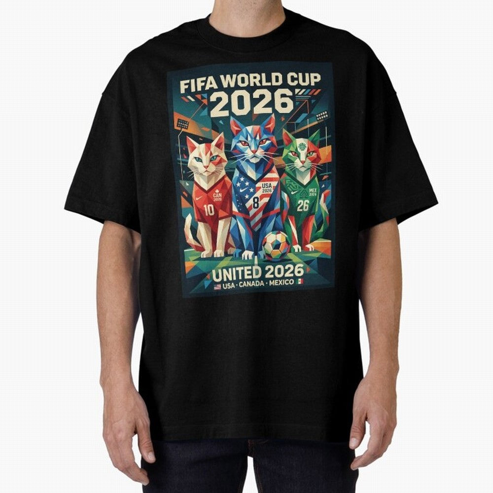 The Cats Football World Cup Classic T-Shirt Celebrate Global Passion for FIFA World Cup 2026 Group Stage Built around Haaland and Mbappe, Brazil Energy, Football Festival Excitement, Trophy Ambitions, Country Rivalries and Star Player Buzz; Perfect
