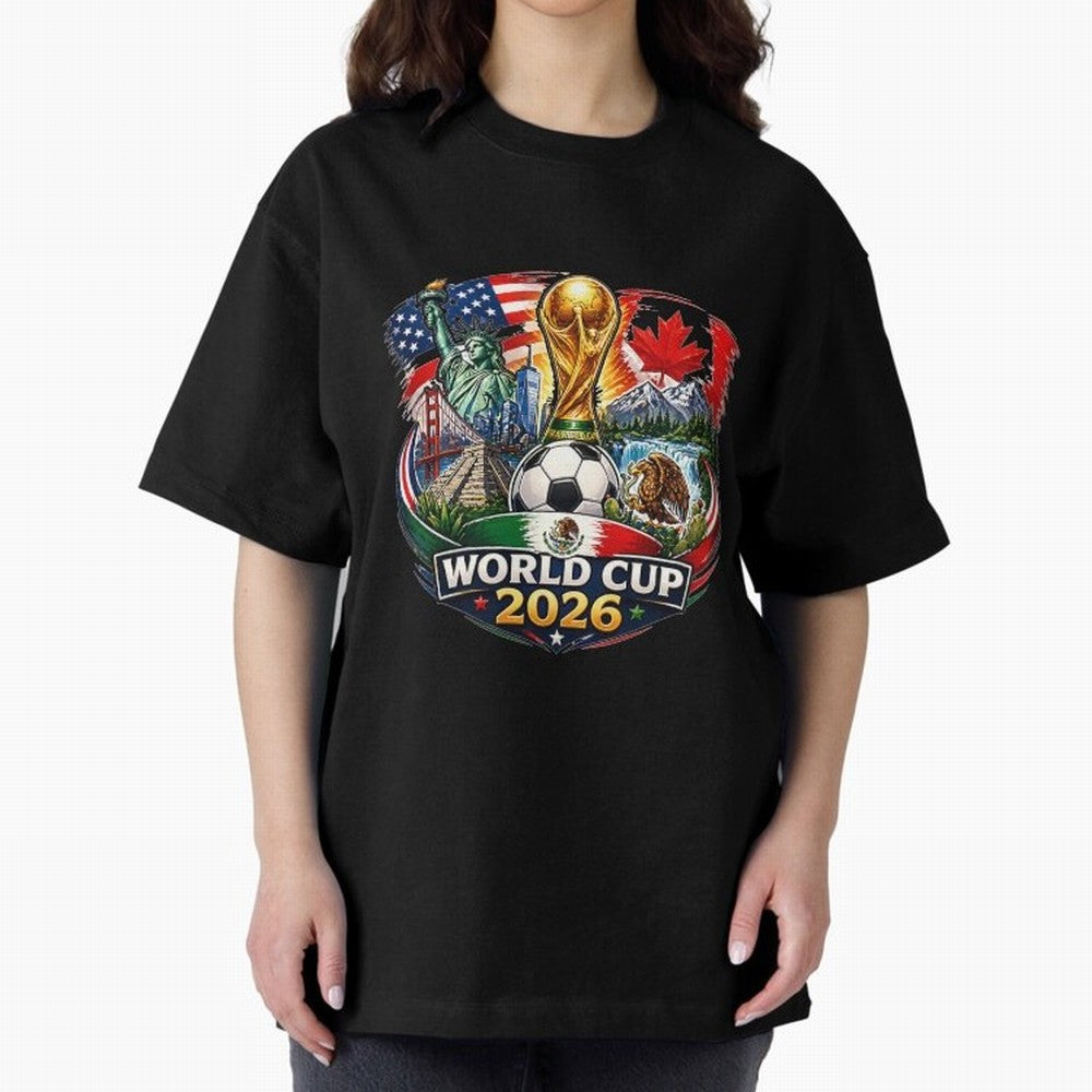 World Football 2026 USA Canada Mexico ¨C Soccer Fan Design Retro Travel Style Classic T-Shirt Show Passion for the Stars of Global Football Passion for FIFA World Cup 2026, Built around CR7 and Messi, France, Football Passion, Legendary