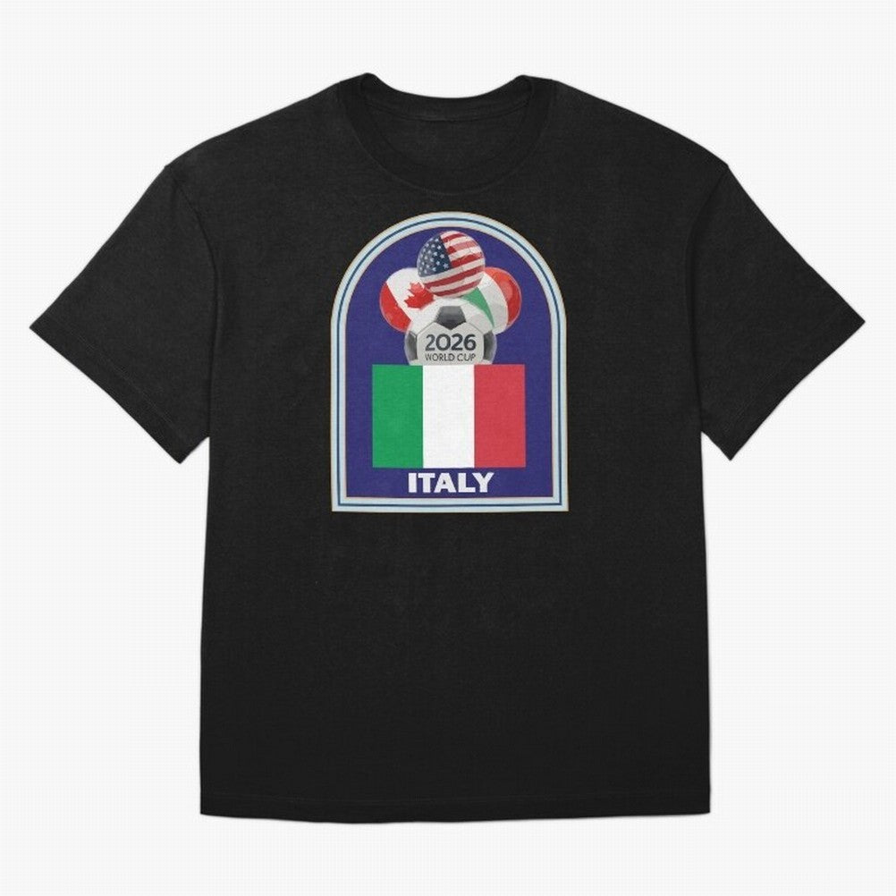 Italy 2026 Soccer T-shirt Classic T-Shirt Represent Fans Who Live for FIFA World Cup 2026 Group Stage Featuring Messi, CR7 and Mbappe, Brazil Energy, Goal Celebration Energy, Supporter Heritage, Football Icons and Worldwide Tournament Joy; Created