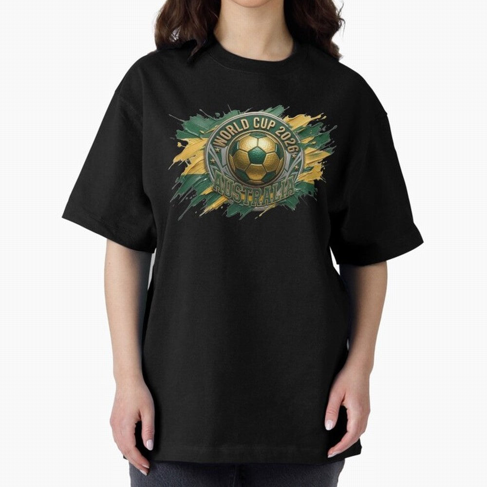 World Cup 2026 Australia Soccer Ball Paint Splash Classic T-Shirt Celebrate the Biggest Stage of the FIFA World Cup 2026 Journey through Messi, Neymar and Mbappe Highlights, France Pride, Game Day Rituals, Football Legends, Country Pride and the