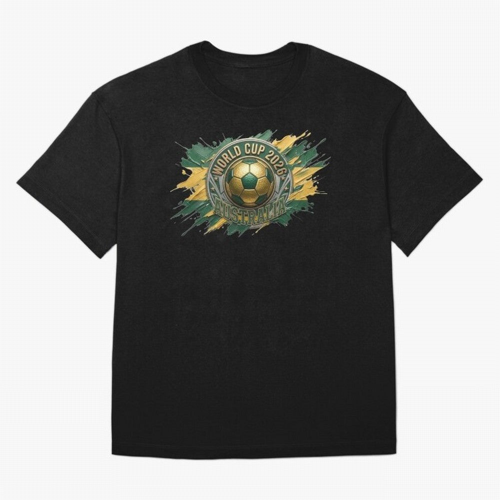 World Cup 2026 Australia Soccer Ball Paint Splash Classic T-Shirt Celebrate the Biggest Stage of the FIFA World Cup 2026 Journey through Messi, Neymar and Mbappe Highlights, France Pride, Game Day Rituals, Football Legends, Country Pride and the
