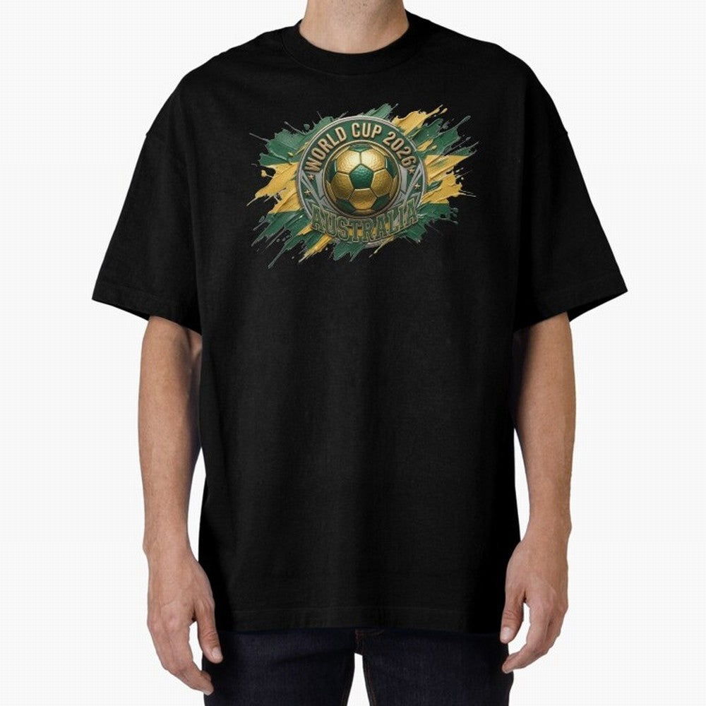 World Cup 2026 Australia Soccer Ball Paint Splash Classic T-Shirt Celebrate the Biggest Stage of the FIFA World Cup 2026 Journey through Messi, Neymar and Mbappe Highlights, France Pride, Game Day Rituals, Football Legends, Country Pride and the