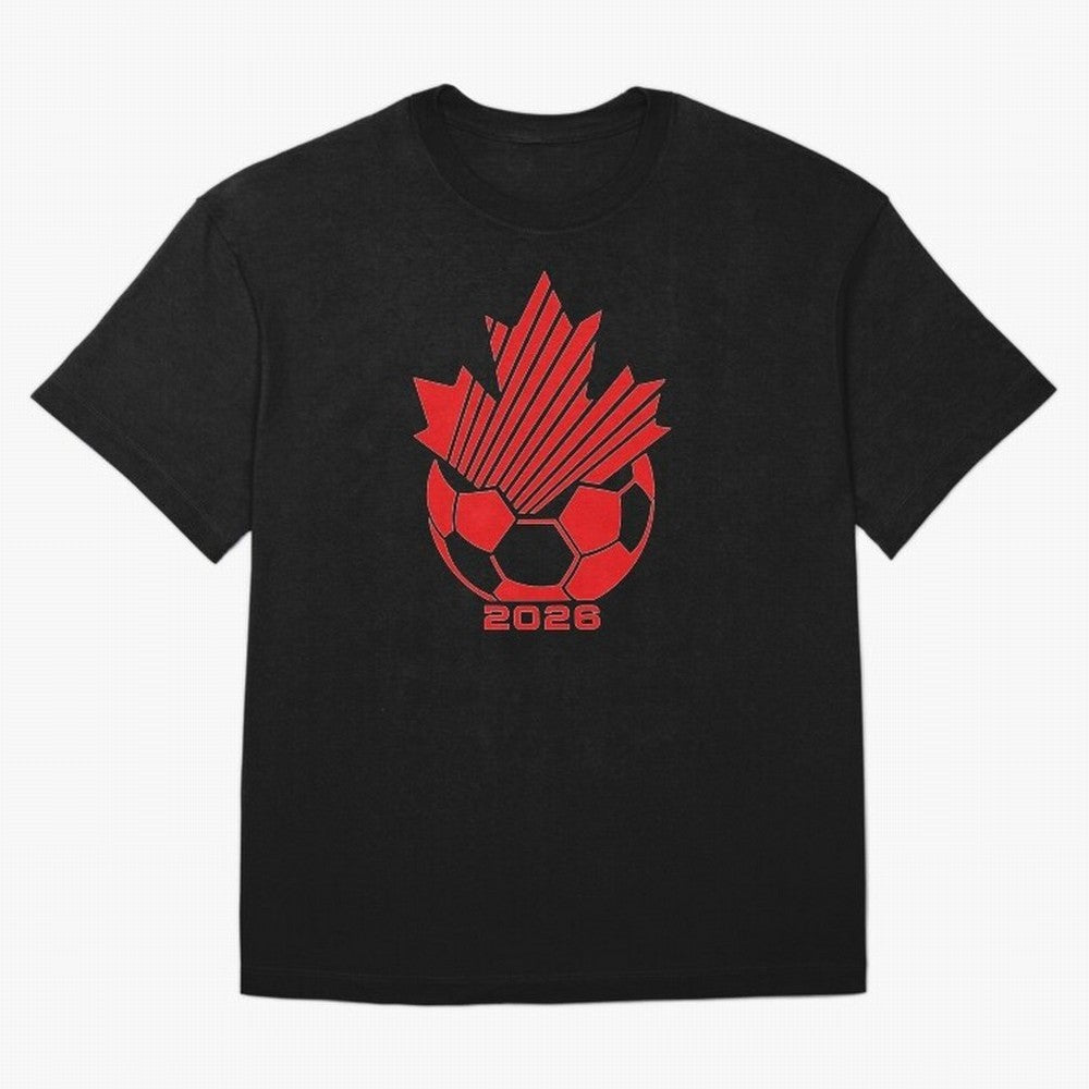 Red Maple Leaf Soccer 2026 Emblem Classic T-Shirt Celebrate Every Goal in FIFA World Cup 2026 USA Canada Mexico Spirit, Featuring Spain, Haaland and Mbappe, Supporter Pride, Iconic Celebrations, Legendary Names and Global Match Day Energy; Great