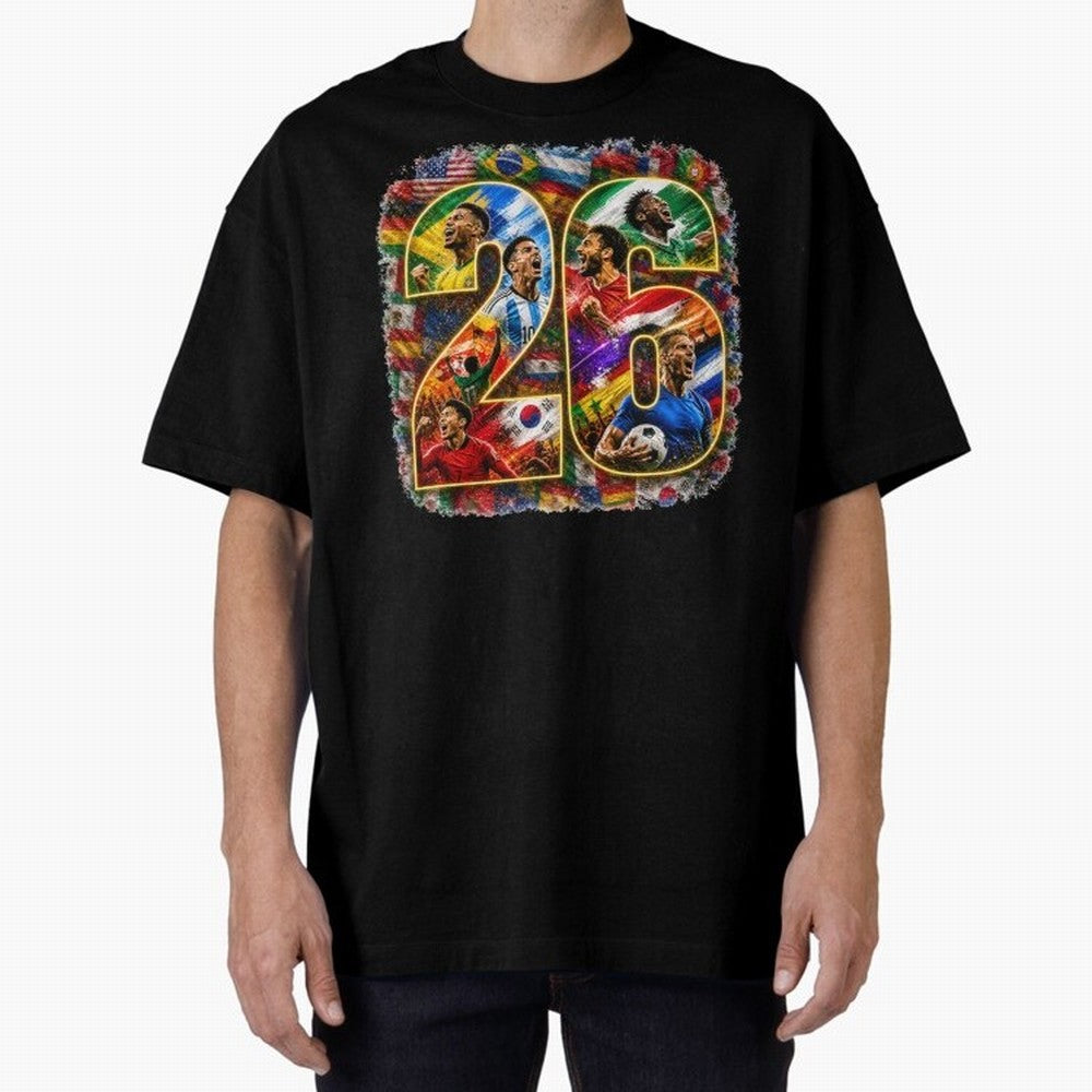 International Global Flags Soccer Football Classic T-Shirt Fuel Your Fan Pride for Match Day Hype around FIFA World Cup 2026, Haaland and Mbappe, England and Germany, Football Festival Excitement, Trophy Ambitions, Country Rivalries and Star Player