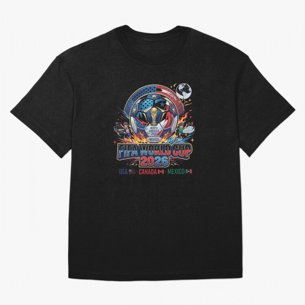 FIFA World Cup 2026 North America - USA Canada Mexico Soccer Classic T-Shirt Celebrate National Team Dreams in FIFA World Cup 2026 USA Canada Mexico for Fans of CR7 and Messi and Argentina and Brazil, Bringing Fan Favorite Moments, National Team