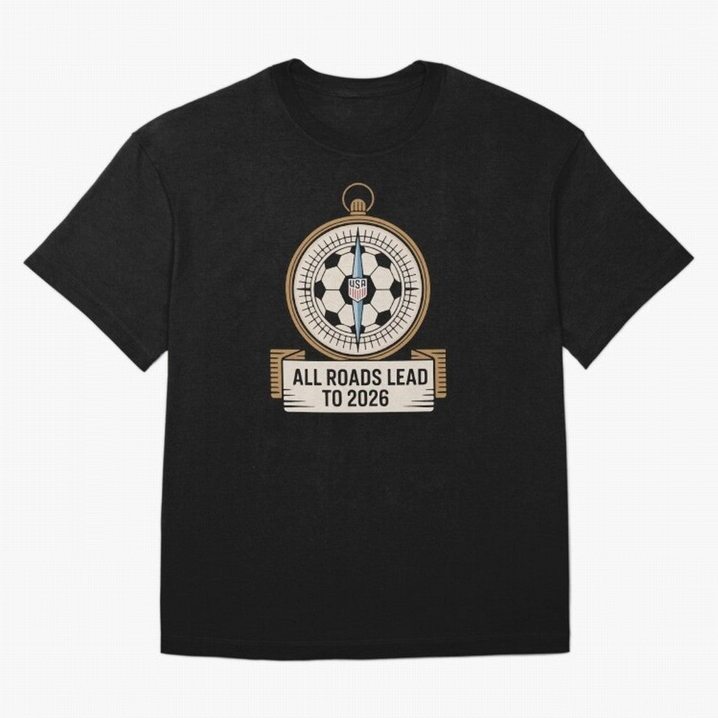 All Roads Lead to 2026 USA Soccer Compass World Cup Classic T-Shirt Show Support during the FIFA World Cup 2026 USA Canada Mexico Journey through Haaland Highlights, England, France and Netherlands Pride, Match Day Excitement, Supporter Culture,