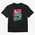 Glitched United 2026 - North America Tournament Emblem Classic T-Shirt Bring a Vintage Feel to FIFA World Cup 2026 Group Stage Spirit, Filled with Argentina and Brazil, CR7, Championship Spirit, Famous Goals, Roaring Crowds and International