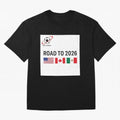 Road to World Cup 2026 Football Journey Classic T-Shirt Carry the Dream of FIFA World Cup 2026 USA Canada Mexico Spirit, Highlighting England, France and Netherlands, Messi and Cristiano Ronaldo, Football Passion, Legendary Performances, Festival