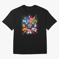 2026 Soccer World Championship Global Flags Paint Splash Sports Fan Graphic Classic T-Shirt Live for the Drama of FIFA World Cup 2026 USA Canada Mexico for Fans of Cristiano Ronaldo and Argentina and Brazil, Bringing Football Festival Excitement,