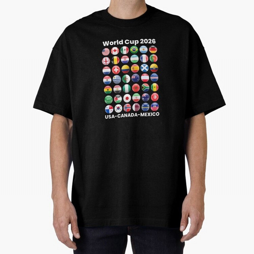 Soccer World Cup 2026 all Country Ball Football Fan Game Day Youth Sports Apparel For Men Women Kids Clothing Classic T-Shirt Back Your Heroes with FIFA World Cup 2026 Spirit, Featuring Brazil, Portugal and Argentina, Mbappe, Worldwide Fan Energy,