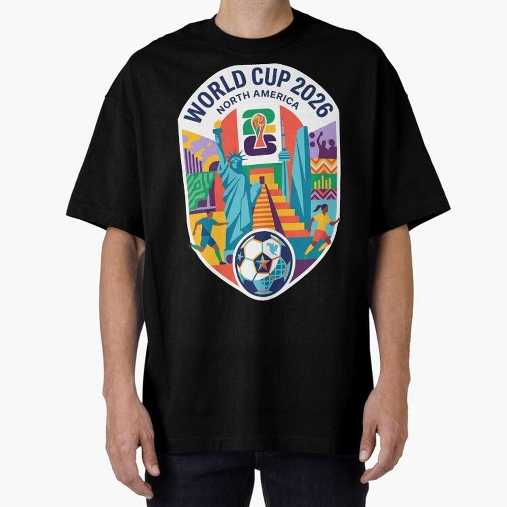 World Cup 2026 North America Soccer Tournament Colorful Emblem Classic T-Shirt Build FIFA World Cup 2026 Group Stage Filled with CR7, England and Germany Energy, Classic Soccer Heritage, Championship Pressure, Fan Loyalty and International Pride;