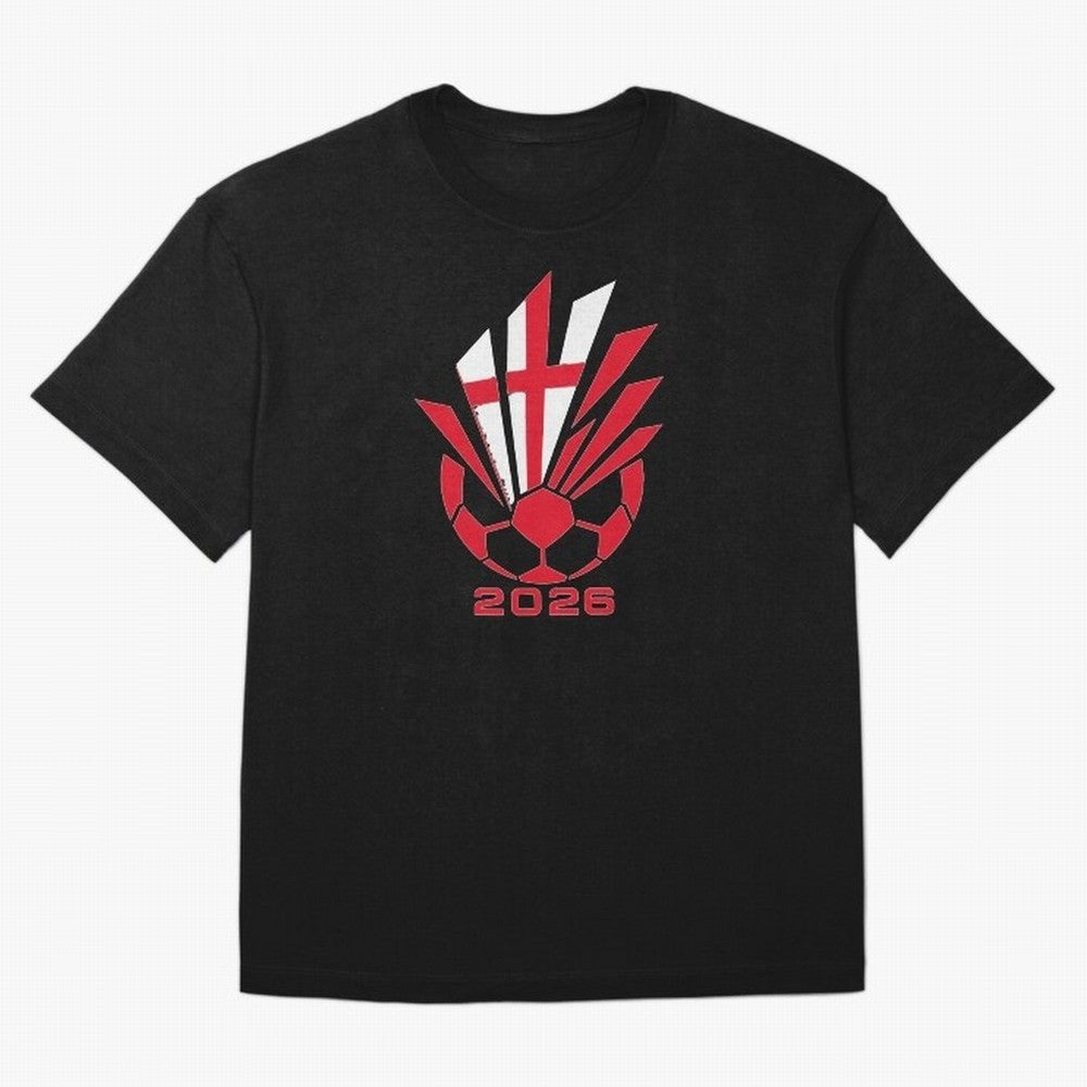England Soccer 2026 Cross Burst Emblem Classic T-Shirt Enjoy Match Day Hype around FIFA World Cup 2026, Mbappe, France and Portugal, Football Festival Excitement, Trophy Ambitions, Country Rivalries and Star Player Buzz; Ideal for Football Dads,