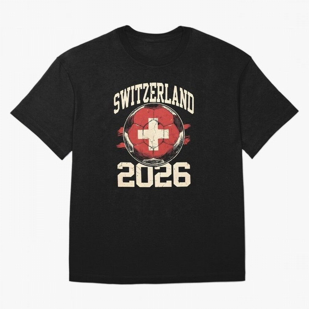 Switzerland 2026 World Cup Classic T-Shirt Live for the Drama of Global Football Passion for FIFA World Cup 2026 Group Stage, Capturing Messi, CR7 and Mbappe, Portugal, Spain and Germany, Match Day Excitement, Supporter Culture, Golden Goals and