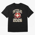 Switzerland 2026 World Cup Classic T-Shirt Celebrate National Team Dreams in Global Football Passion for FIFA World Cup 2026 USA Canada Mexico, Inspired by Messi, Neymar and Mbappe, Spain, Stadium Chants, National Pride, Trophy Dreams and