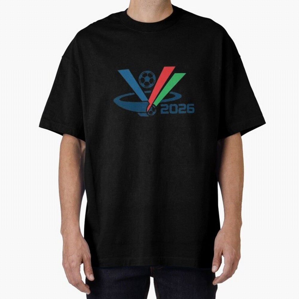 Minimalist FIFA 2026 V-Logo Design Classic T-Shirt Support the Legends of Global Football Passion for FIFA World Cup 2026 USA Canada Mexico, Capturing CR7 and Messi, Argentina, France and Brazil, Stadium Memories, Football Loyalty, International