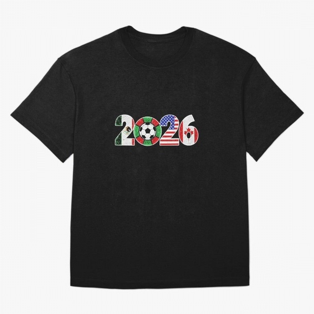 North American Soccer Spirit Team 2026 T-Shirt_82770209 Classic T-Shirt Show Your Stadium Side during the FIFA World Cup 2026 USA Canada Mexico Journey through Messi, CR7 and Mbappe Highlights, Spain and Netherlands Pride, Fan Favorite Moments,