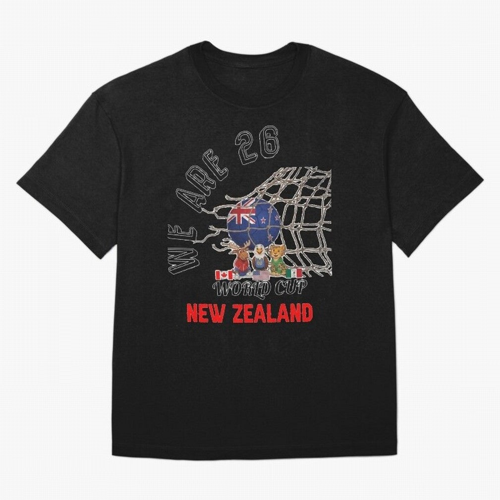 World cup 26 - New Zeland Classic T-Shirt Follow the Final Road of FIFA World Cup 2026 USA Canada Mexico Spirit, with Argentina and Brazil, CR7 and Messi, Champion Mindset, Group Stage Buzz, Knockout Tension and Passionate Fan Culture; Perfect for