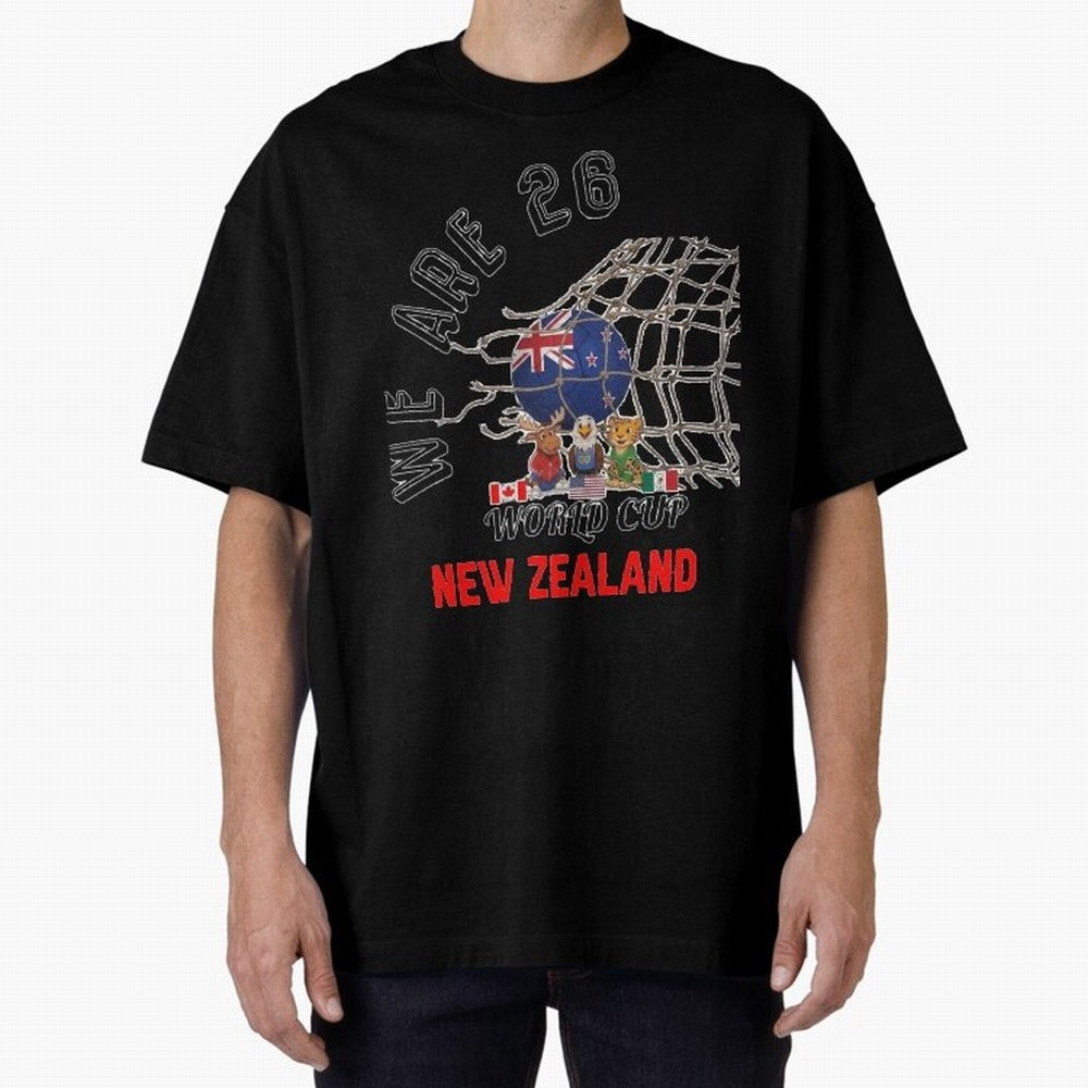 World cup 26 - New Zeland Classic T-Shirt Follow the Final Road of FIFA World Cup 2026 USA Canada Mexico Spirit, with Argentina and Brazil, CR7 and Messi, Champion Mindset, Group Stage Buzz, Knockout Tension and Passionate Fan Culture; Perfect for