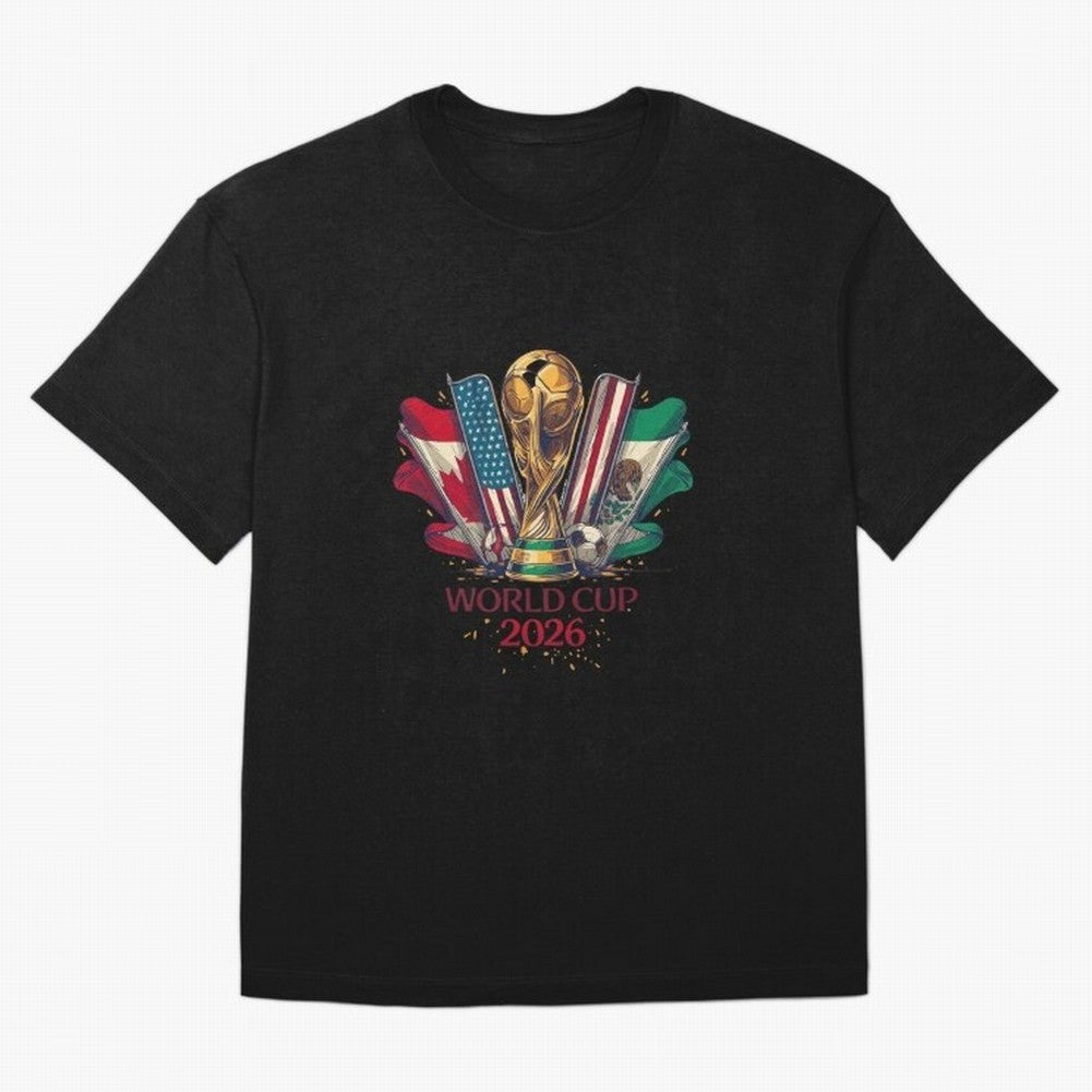 Host Trio Flags Banner Trophy Classic T-Shirt Join Supporters Worldwide for FIFA World Cup 2026 USA Canada Mexico Spirit, Built around England, Cristiano Ronaldo, Haaland and CR7, Football Festival Excitement, Trophy Ambitions, Country Rivalries
