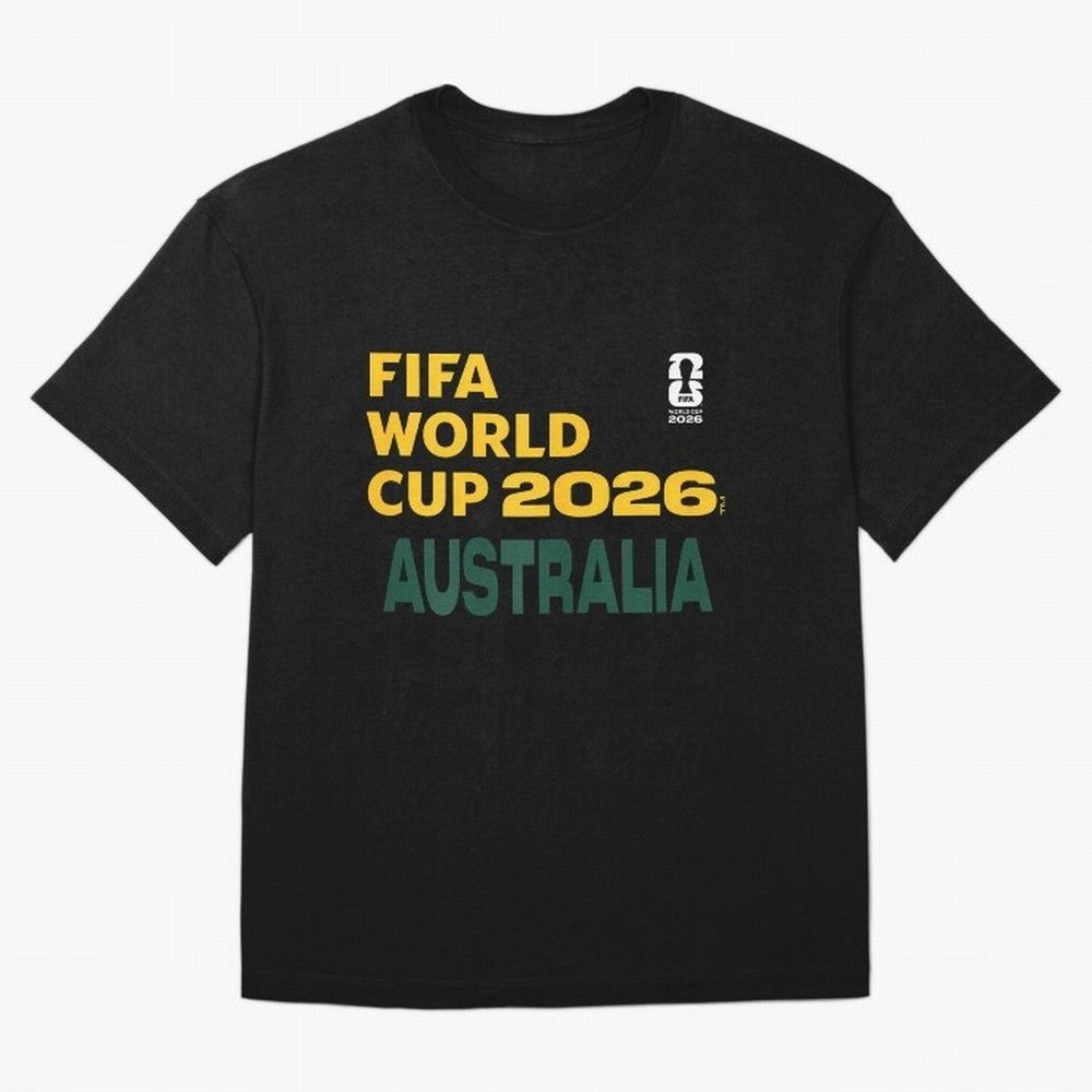 World Cup26 Australia Block Letters Classic T-Shirt Represent the Passion of Match Day Hype around FIFA World Cup 2026 USA Canada Mexico, Messi and Cristiano Ronaldo, England and Germany, Stadium Chants, National Pride, Trophy Dreams and