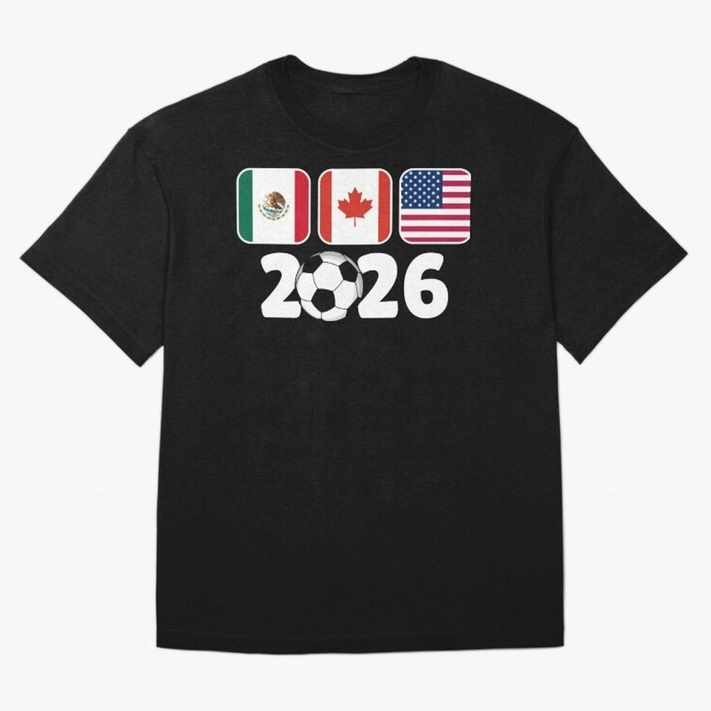 2026 World Cup North America Emblem Retro Classic T-Shirt Bring Global Tournament Vibes to FIFA World Cup 2026 for Fans of Cristiano Ronaldo and England and Germany, Bringing Classic Soccer Heritage, Championship Pressure, Fan Loyalty and