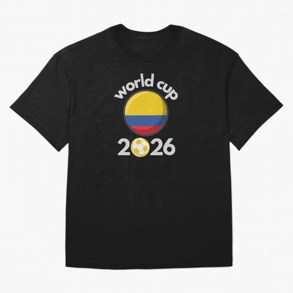 Columbia Flag World Cup 2026 Soccer Design ¨C Columbian Football Futbol Classic T-Shirt Stand Proud for FIFA World Cup 2026 USA Canada Mexico Spirit, Highlighting Argentina and Brazil, Haaland, Stadium Chants, National Pride, Trophy Dreams and