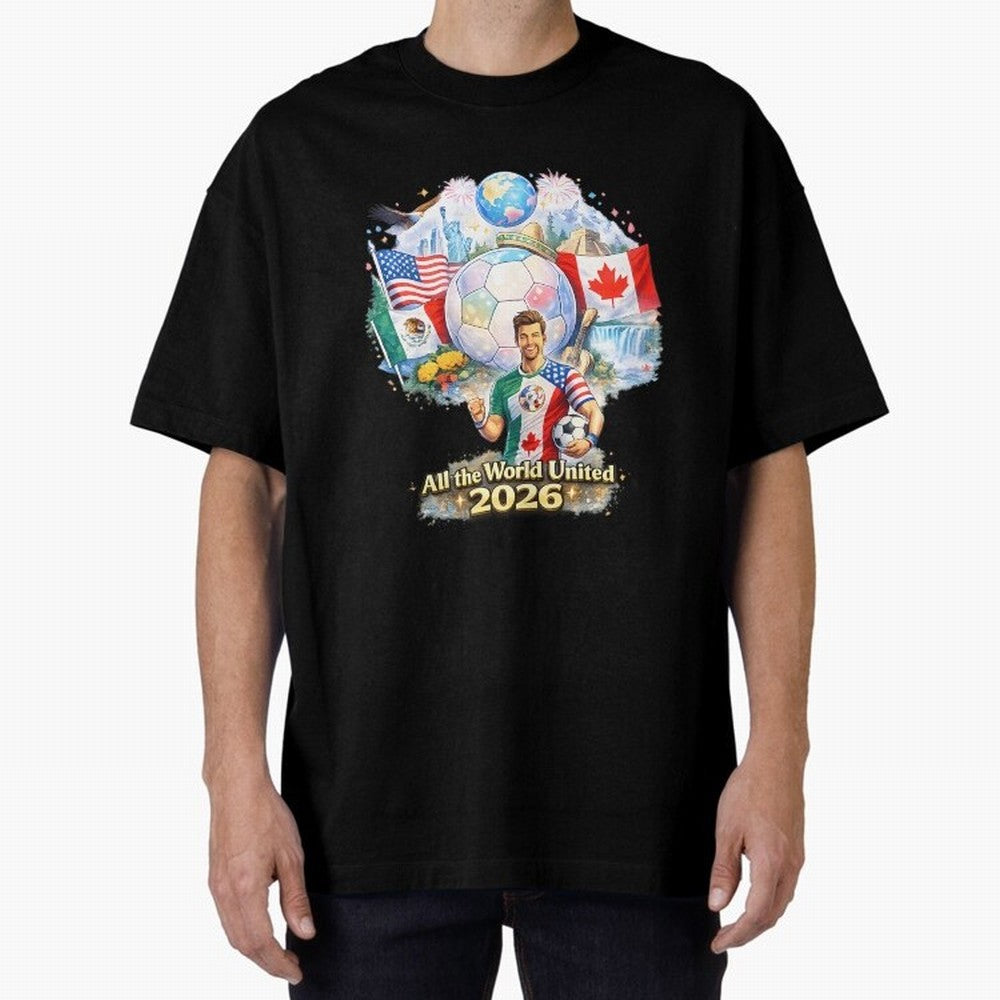 All The World United 2026 Football Classic T-Shirt Celebrate the Road through the FIFA World Cup 2026 Journey through Mbappe Highlights, France Pride, Football History, Final Match Energy, Crowd Noise and Once in a Lifetime Moments; Ideal for Fans