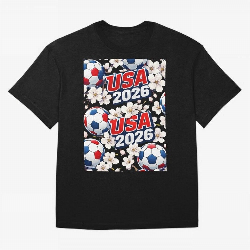 USA 2026 Soccer World Cup Pattern - Artistic Picasso Style Football Classic T-Shirt Celebrate Unforgettable Nights in the FIFA World Cup 2026 Group Stage Journey through Mbappe and Neymar Highlights, Argentina, France and Brazil Pride, Classic