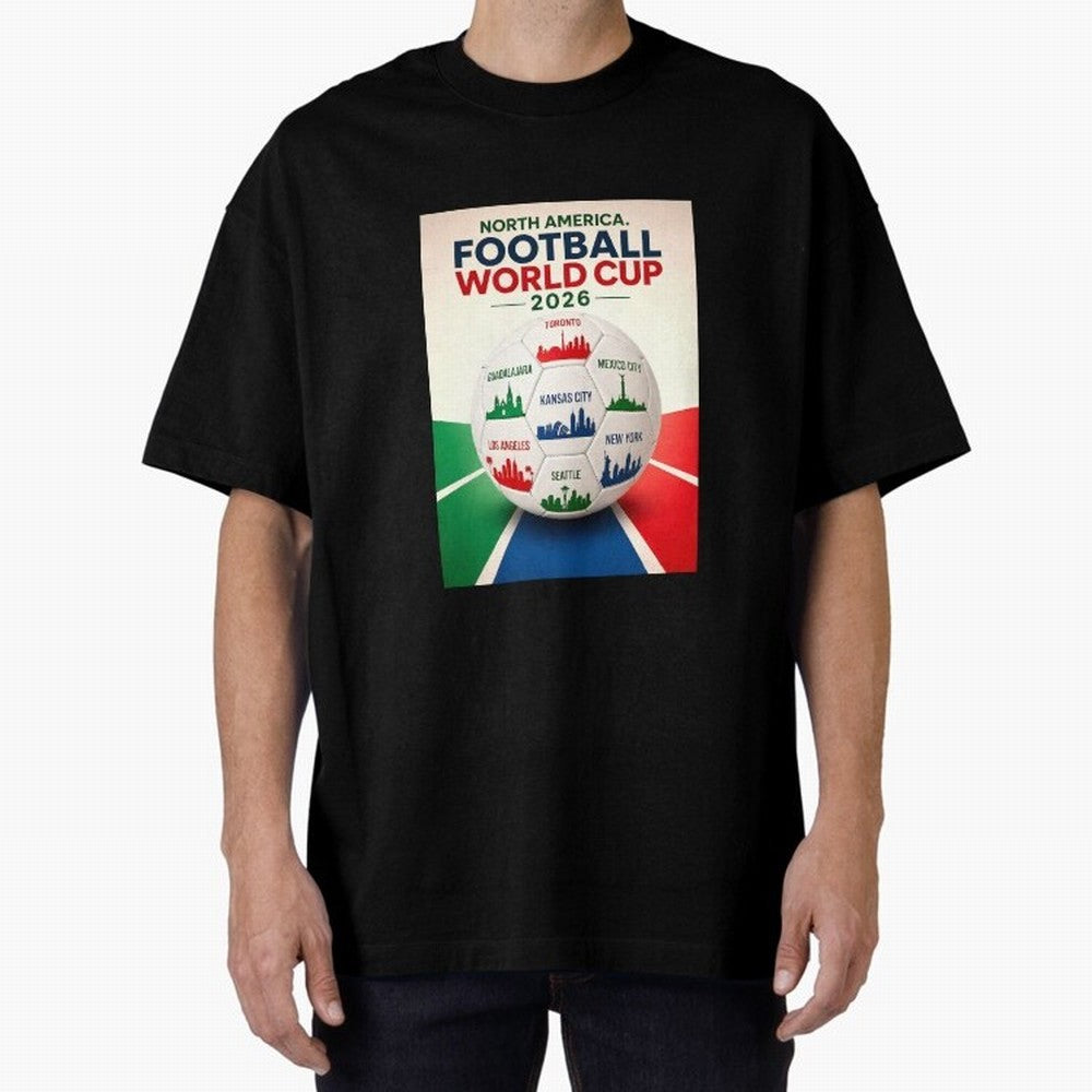 North America Football 2026 Classic T-Shirt Celebrate the Magic of the FIFA World Cup 2026 Group Stage Journey through Messi and Cristiano Ronaldo Highlights, Argentina, France and Brazil Pride, Championship Spirit, Famous Goals, Roaring Crowds and