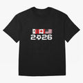 Glitched United 2026 Cup - North America Emblem Part 2 T-Shirt_82924673 Classic T-Shirt Represent Football Lovers during FIFA World Cup 2026 USA Canada Mexico Spirit, Featuring Brazil, Portugal and Argentina, Messi and Cristiano Ronaldo, Worldwide