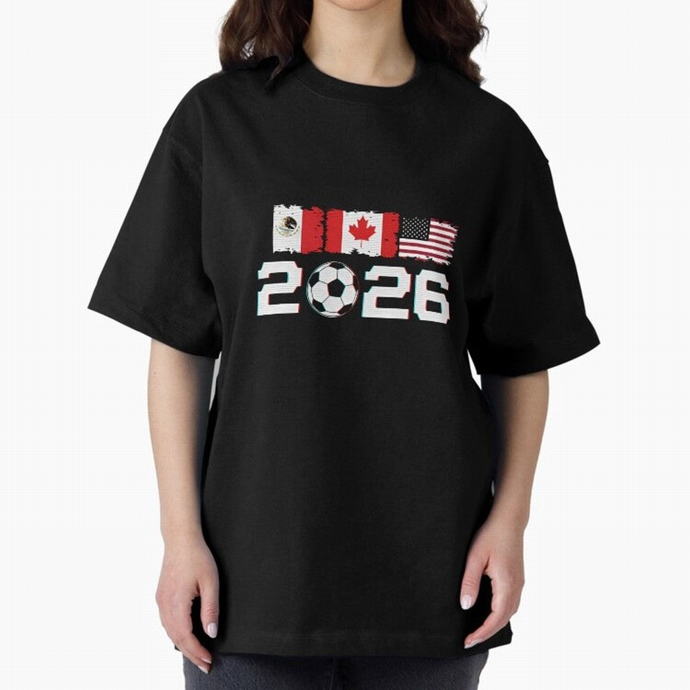 Glitched United 2026 Cup - North America Emblem Part 2 T-Shirt_82924673 Classic T-Shirt Build FIFA World Cup 2026 Group Stage Filled with CR7, England and Germany Energy, Classic Soccer Heritage, Championship Pressure, Fan Loyalty and International