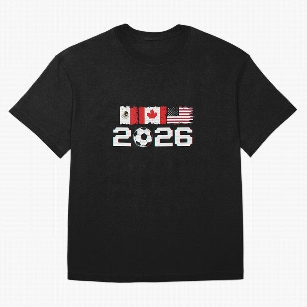Glitched United 2026 Cup - North America Emblem Part 2 T-Shirt_82924673 Classic T-Shirt Build FIFA World Cup 2026 Group Stage Filled with CR7, England and Germany Energy, Classic Soccer Heritage, Championship Pressure, Fan Loyalty and International