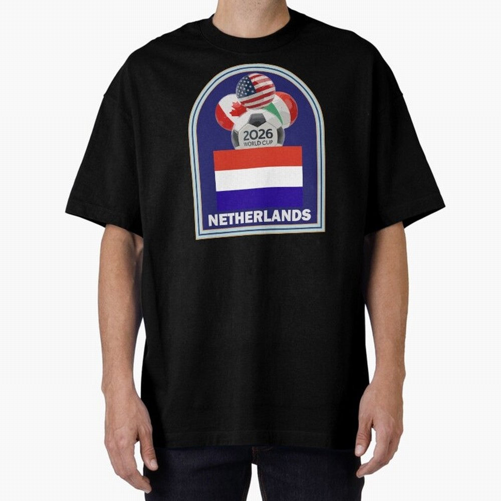 Netherlands 2026 Soccer T-shirt Classic T-Shirt Follow the Final Road of FIFA World Cup 2026 Group Stage for Fans of Mbappe and Neymar and Argentina, France and Brazil, Bringing Stadium Memories, Football Loyalty, International Chants and