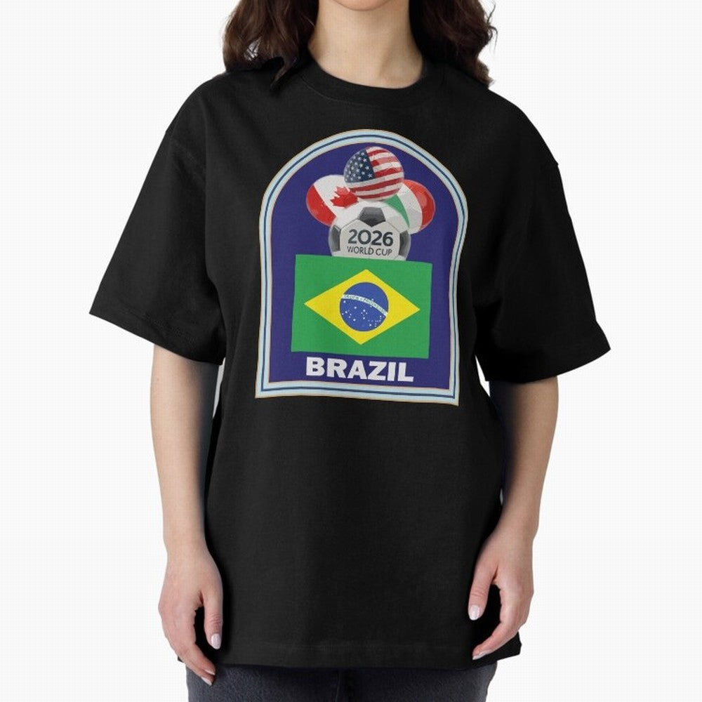 Brazil 2026 Soccer T-shirt Classic T-Shirt Carry the Colors and Pride of the FIFA World Cup 2026 USA Canada Mexico Journey through Neymar, Haaland and Cristiano Ronaldo Highlights, England and Germany Pride, Stadium Chants, National Pride, Trophy