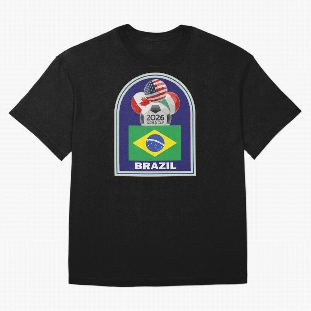 Brazil 2026 Soccer T-shirt Classic T-Shirt Carry the Colors and Pride of the FIFA World Cup 2026 USA Canada Mexico Journey through Neymar, Haaland and Cristiano Ronaldo Highlights, England and Germany Pride, Stadium Chants, National Pride, Trophy