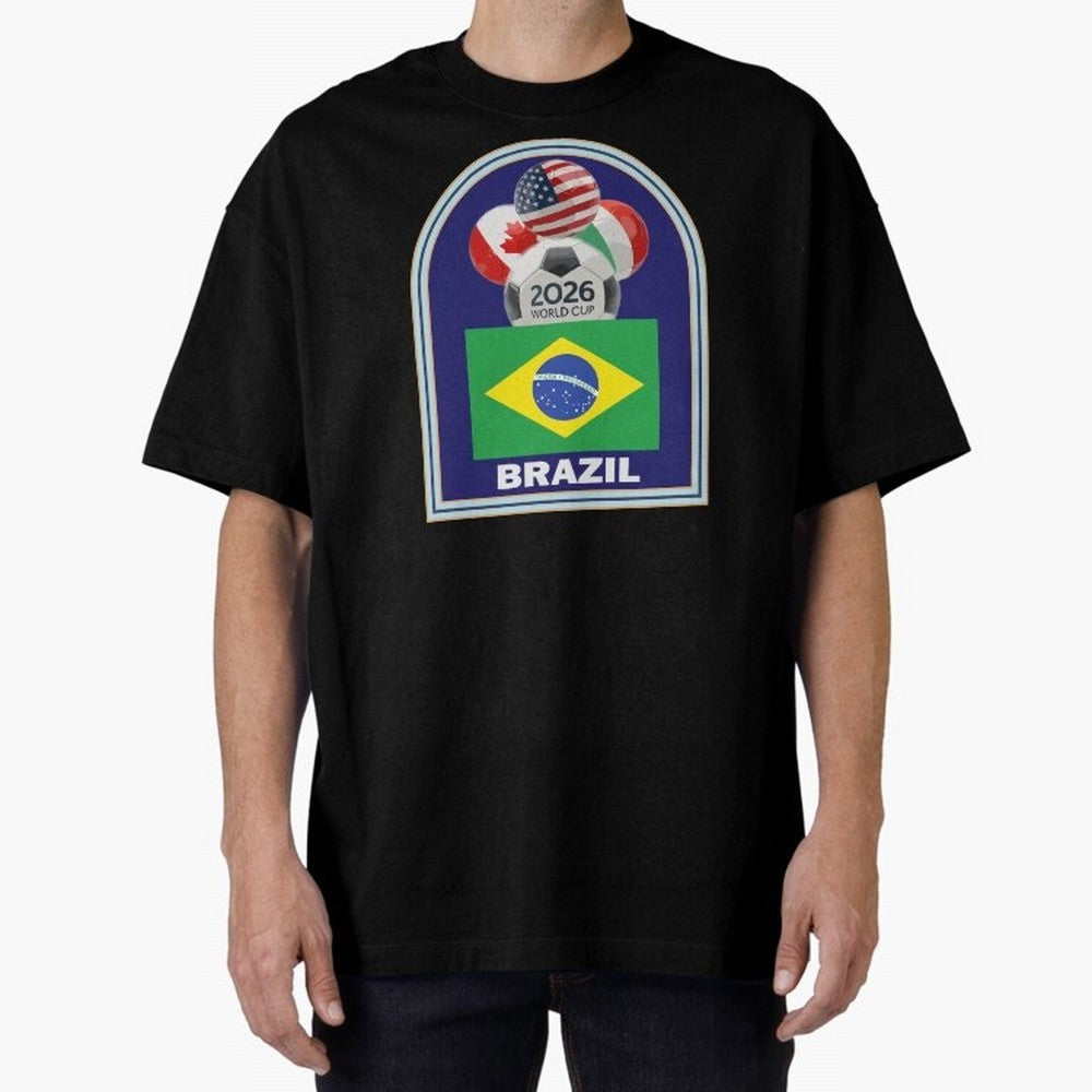 Brazil 2026 Soccer T-shirt Classic T-Shirt Carry the Colors and Pride of the FIFA World Cup 2026 USA Canada Mexico Journey through Neymar, Haaland and Cristiano Ronaldo Highlights, England and Germany Pride, Stadium Chants, National Pride, Trophy