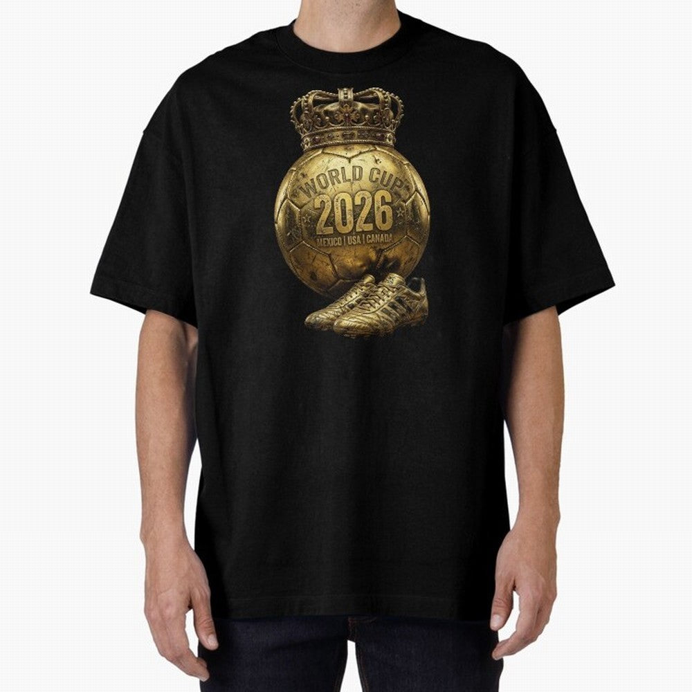 World Cup 2026 Golden Soccer Ball Crown- Mexico USA Canada Classic T-Shirt Celebrate Football Heritage in FIFA World Cup 2026 Spirit, Capturing Brazil, CR7, Football Festival Excitement, Trophy Ambitions, Country Rivalries and Star Player Buzz;