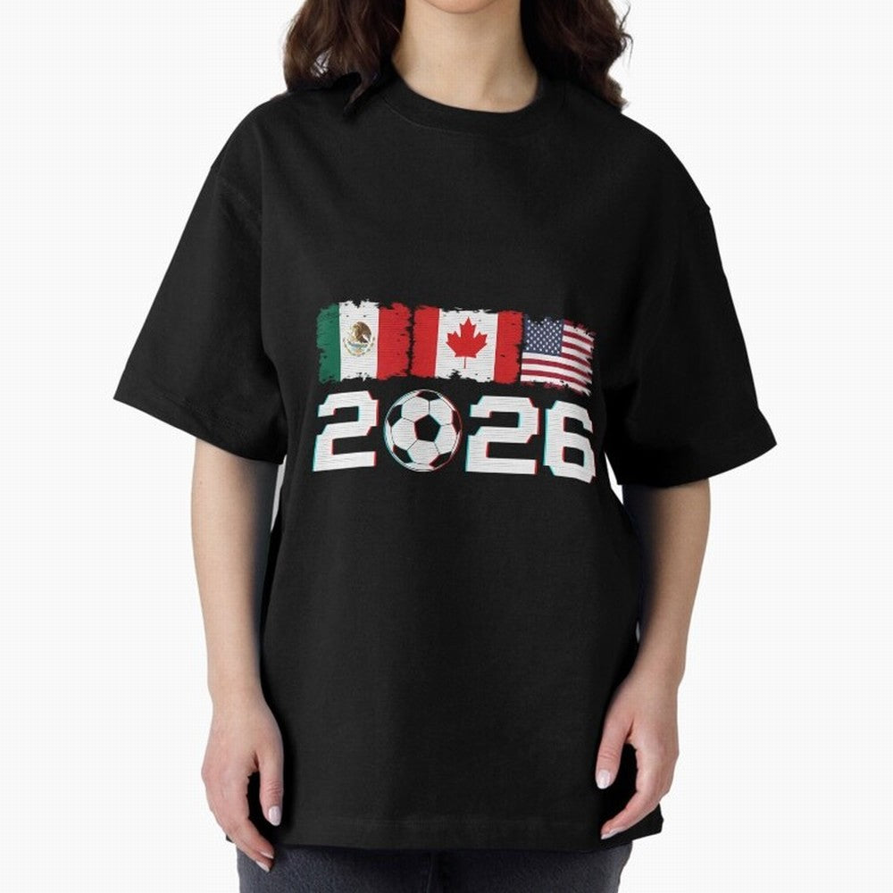 Glitched United 2026 Cup North America Emblem Part Classic T-Shirt Join the Global Buzz around FIFA World Cup 2026 Group Stage Made for Messi and Cristiano Ronaldo, Brazil Energy, Stadium Chants, National Pride, Trophy Dreams and Unforgettable