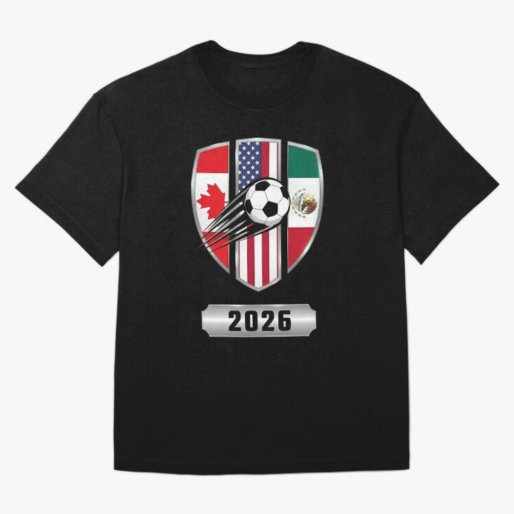 North United America Shield 2026 Cup Classic T-Shirt Show Match Day Excitement for the FIFA World Cup 2026 Group Stage Journey through Messi, Neymar and Mbappe Highlights, Brazil, Portugal and Argentina Pride, Game Day Rituals, Football Legends,